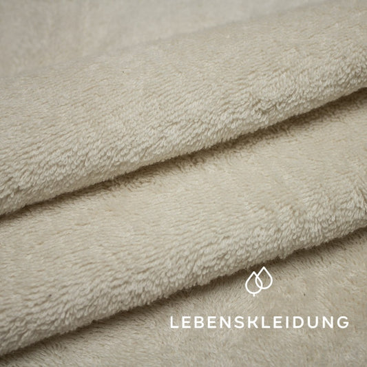Organic woven terry cloth - natural sample – Detail view