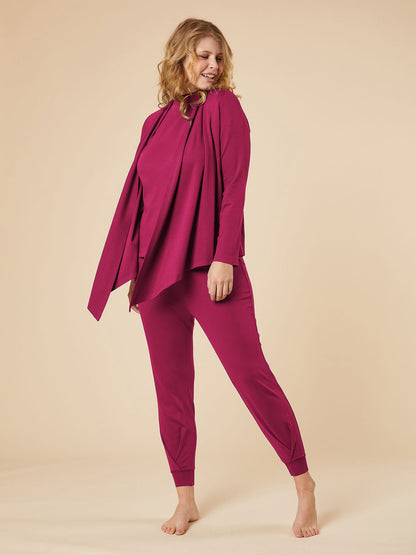 Re-Life Performance Interlock Stoff mit Ecovero Beere