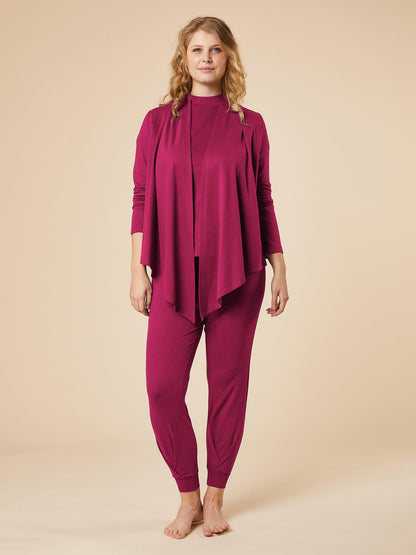 Re-Life Performance Interlock Stoff mit Ecovero Beere