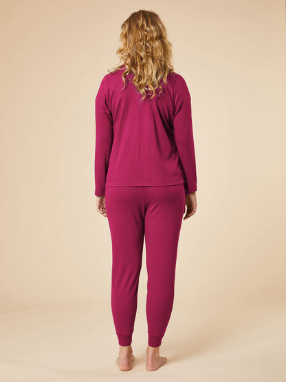 Re-Life Performance Interlock Stoff mit Ecovero Beere