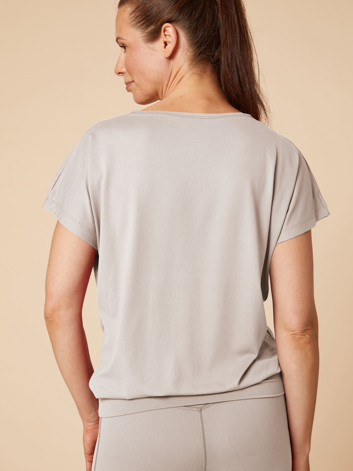 Re-Life Bio Baumwolle Stretch Jersey Stoff Taupe