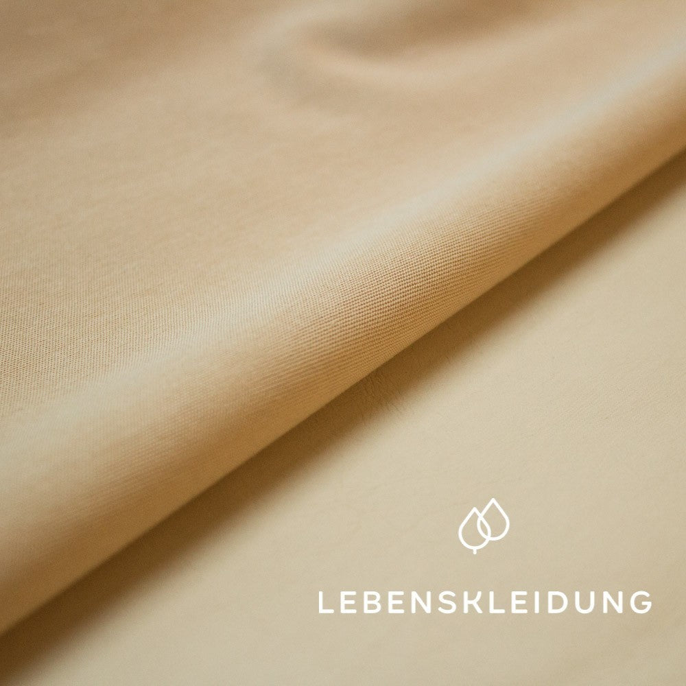 Bio Coated Jersey - Warm Sands Muster – Detailansicht