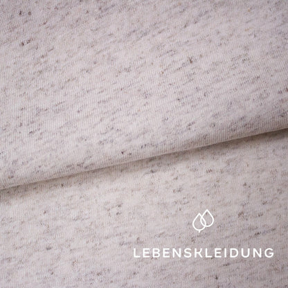 Bio Cotton Hemp Jersey - Ecru – Detailansicht