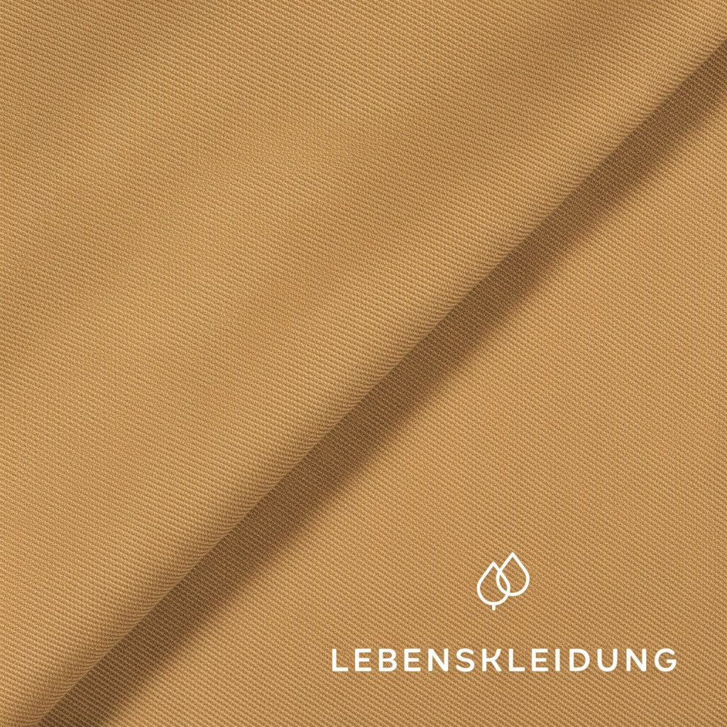 Sergé extensible en coton biologique Re-Life - Sable des prairies