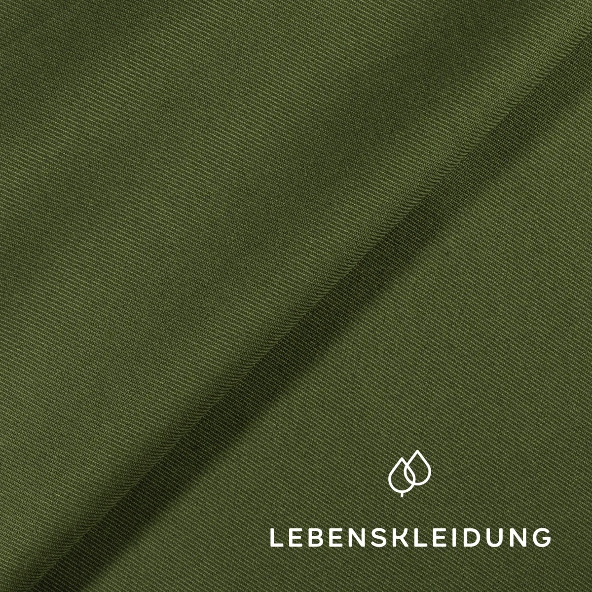 Sergé extensible en coton biologique Re-Life - Vert cèdre