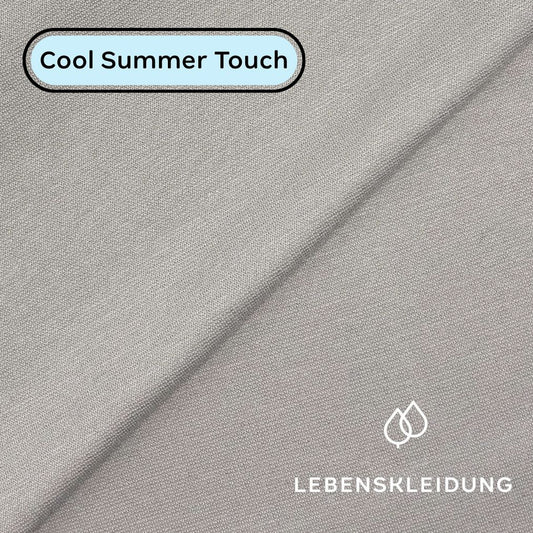 Re-Life Performance Interlock Stoff mit Ecovero - Taupe Muster