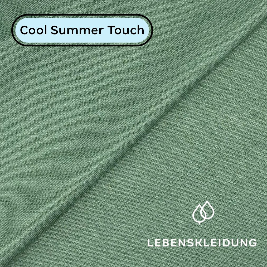 Re-Life Performance Interlock Stoff mit Ecovero - Grün Muster