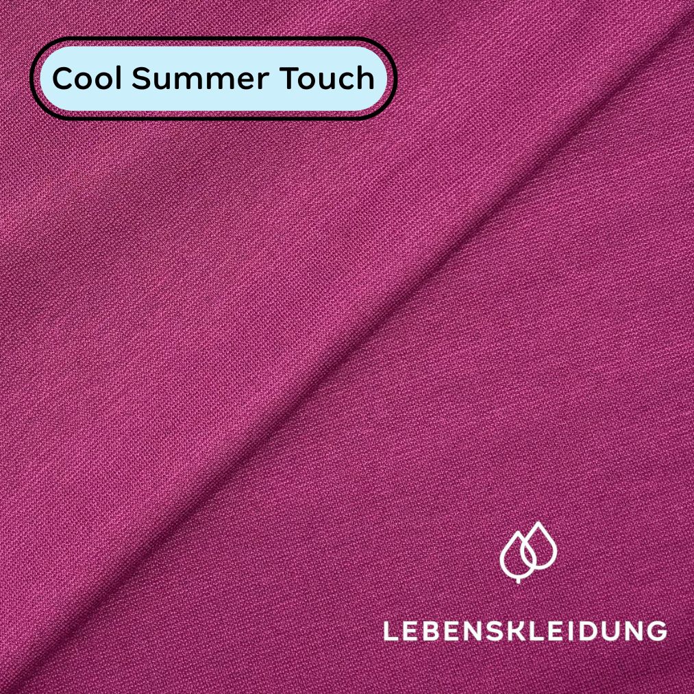 Re-Life Performance Interlock Stoff mit Ecovero - Beere - Bild 1