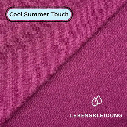 Re-Life Performance Interlock Stoff mit Ecovero - Beere - Bild 1