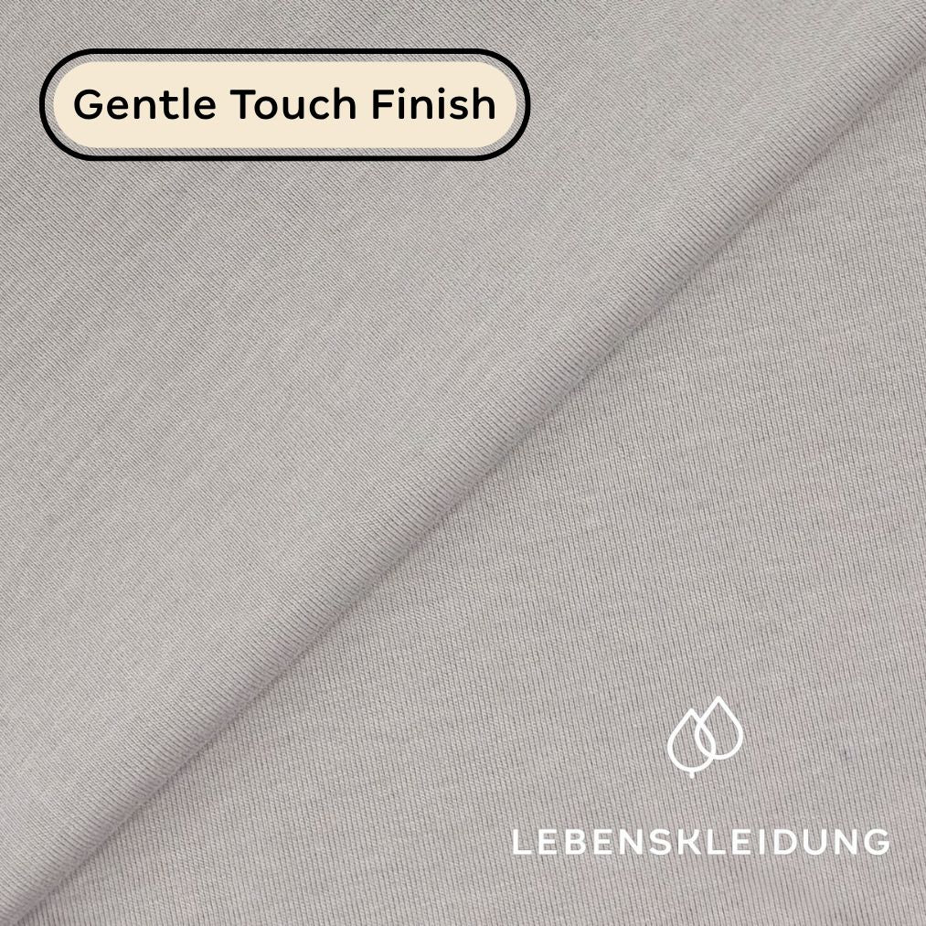 Re-Life Bio Baumwolle Stretch Jersey Stoff - Taupe Muster