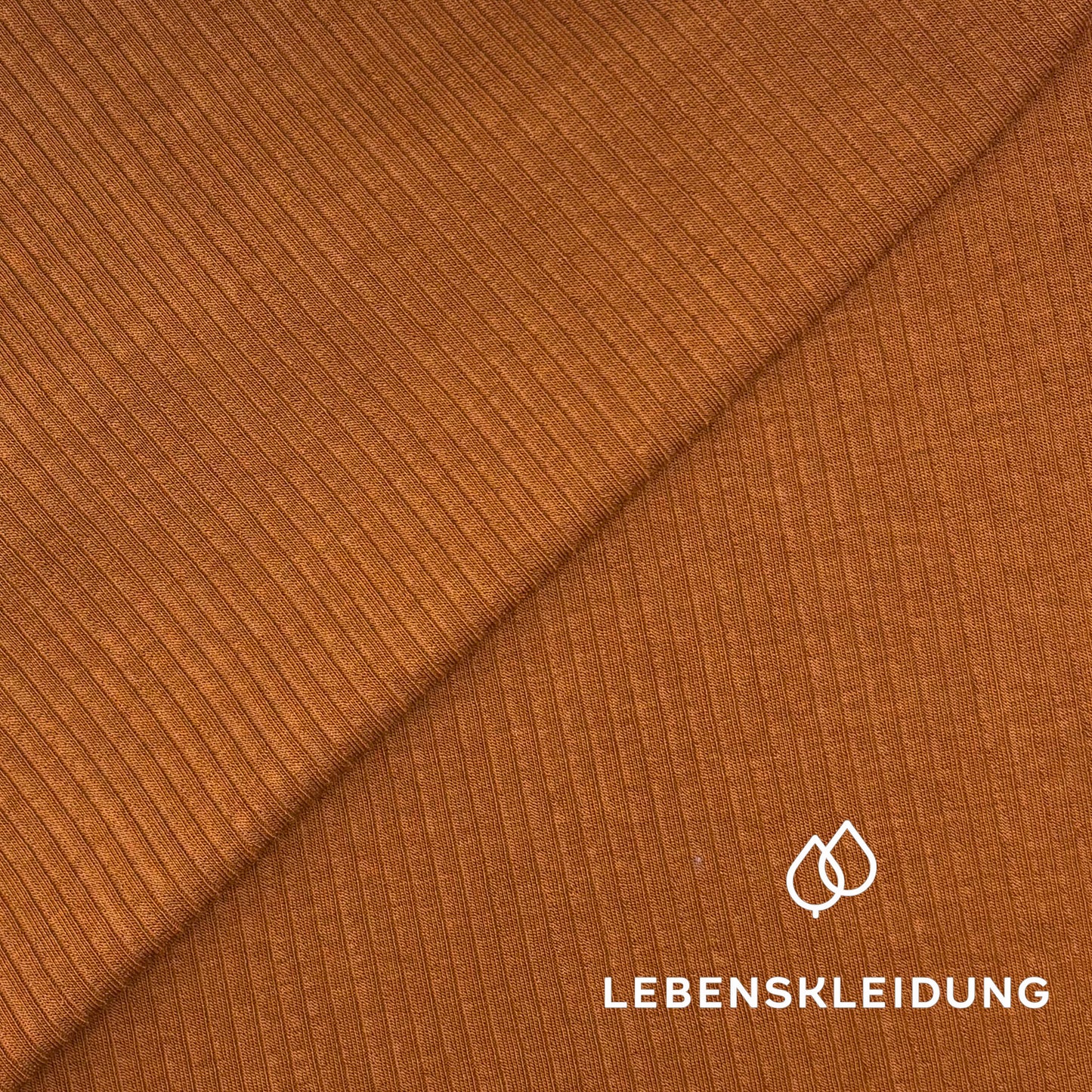 Re-Life Rib Stretch Jersey aus Lyocell & Bio Baumwolle - Toffee - Bild 1