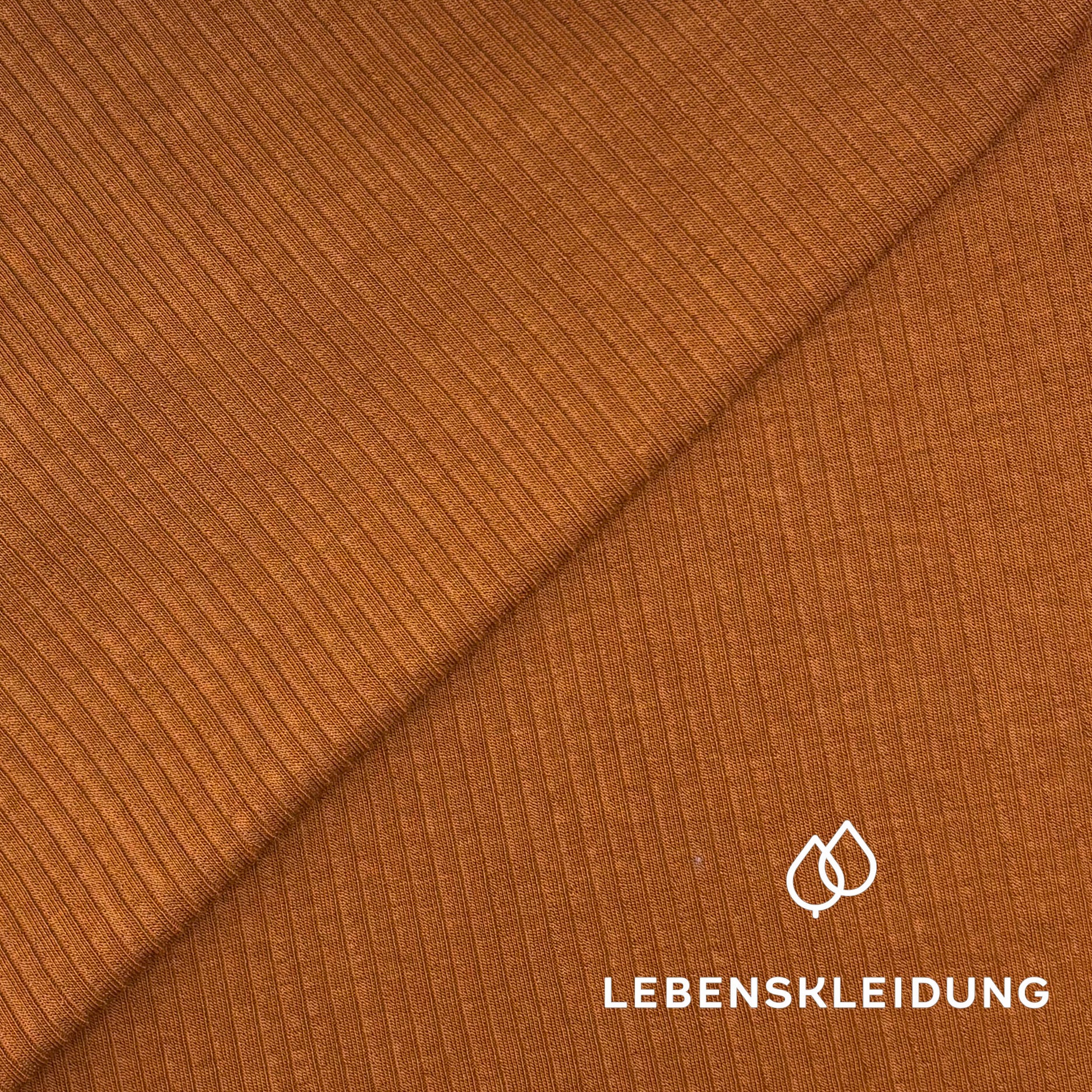 Re-Life Rib Stretch Jersey aus Lyocell & Bio Baumwolle - Toffee - Bild 1