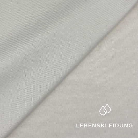 Re-Life Rib Bündchen 1x1 aus Baumwolle - Off White - Bild 1