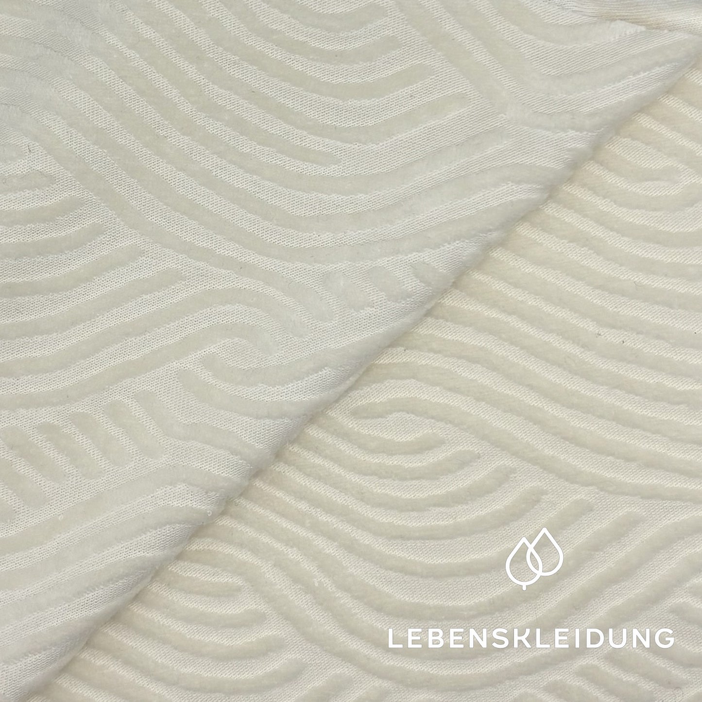 Re-Life Jacquard Nicki Stoff - Offwhite - Bild 1