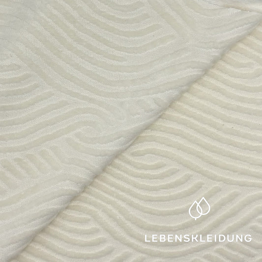 Re-Life Jacquard Nicki Stoff - Offwhite - Bild 1