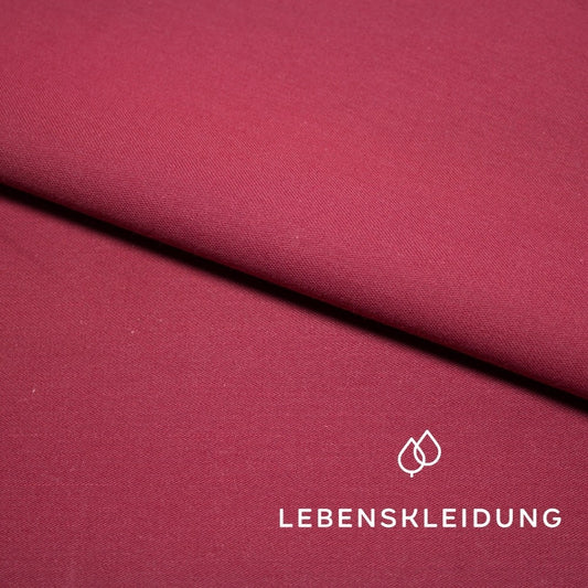 Bio Satin glatt - Kirsche Muster – Detailansicht