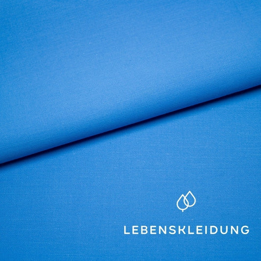 Bio Satin glatt - Lagoon Türkis Muster