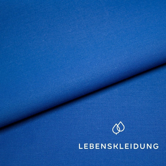 Bio Satin glatt - Blau