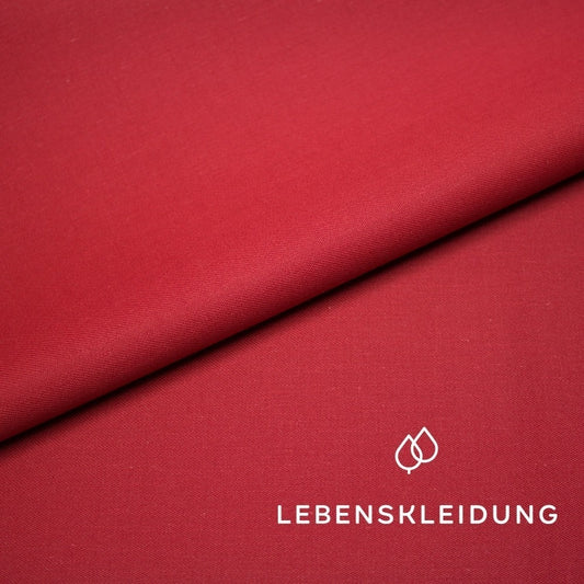 Bio Satin glatt - Rot Muster