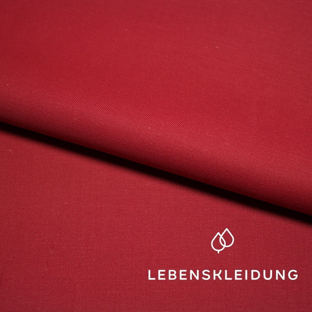 Bio Satin glatt - Rot – Detailansicht