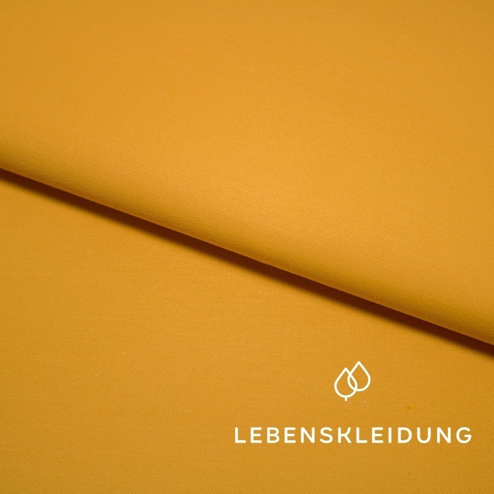 Satin biologique lisse - échantillon jaune – Vue détaillée