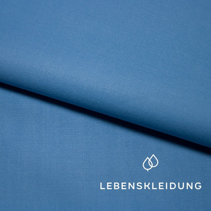 Bio Satin glatt - Eisblau Muster – Detailansicht