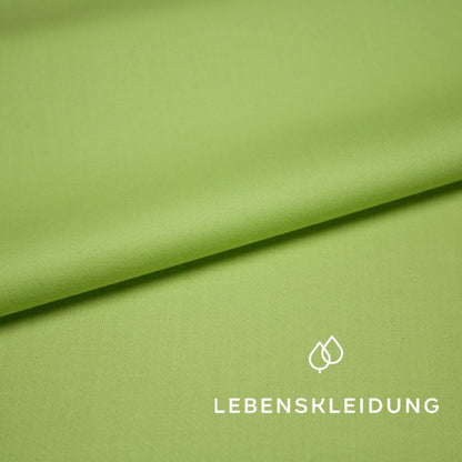 Bio Satin glatt - Limette Muster