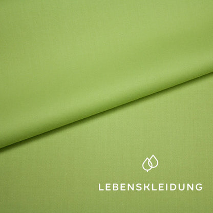 Bio Satin glatt - Limette Muster – Detailansicht