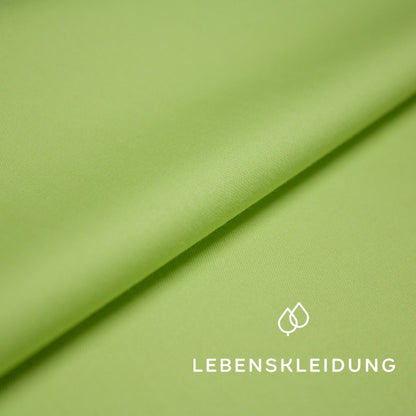 Bio Satin glatt - Limette Muster – Nahaufnahme