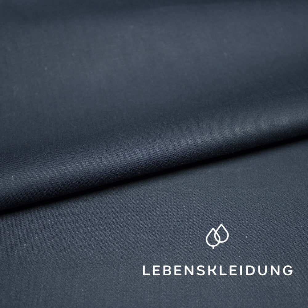 Organic satin smooth - Navy blue