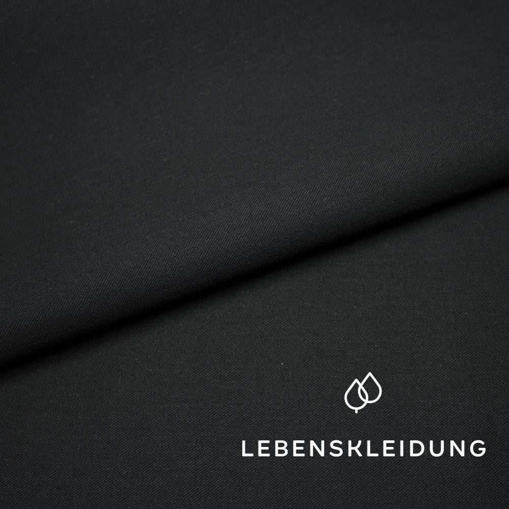 Bio Satin glatt - Schwarz