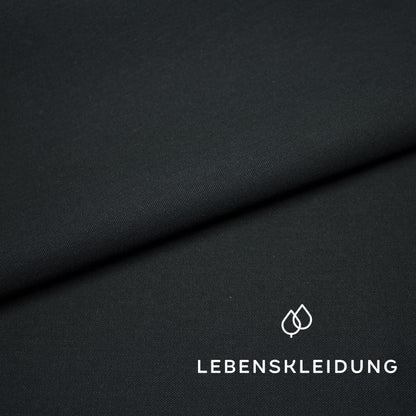 Bio Satin glatt - Schwarz