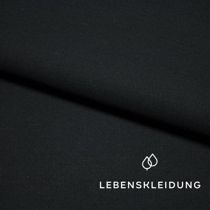 Bio Satin glatt - Schwarz – Detailansicht