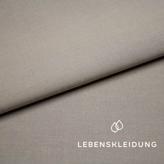 Bio Chambray - Anthrazit-Ocker Muster