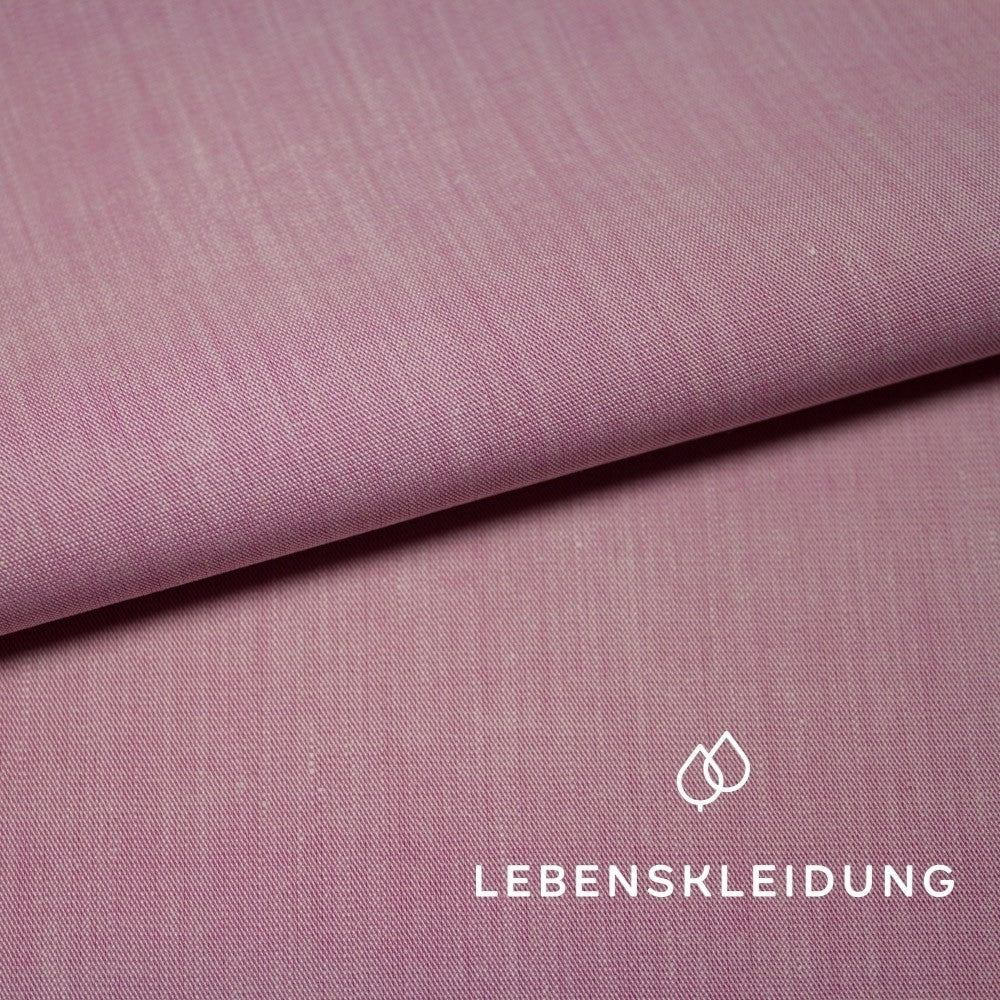 Organic Chambray - Natural Pink