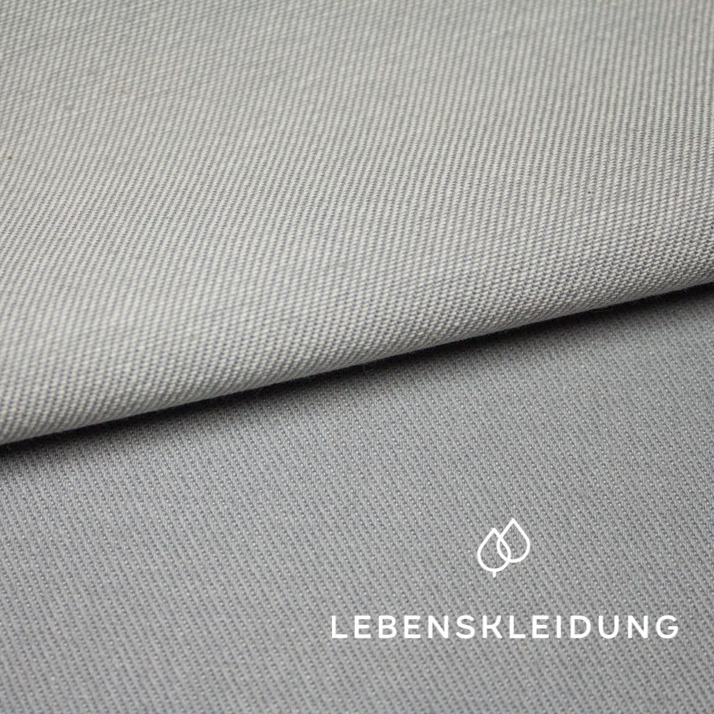 Bio Denim Stoff - Grau Muster – Nahaufnahme