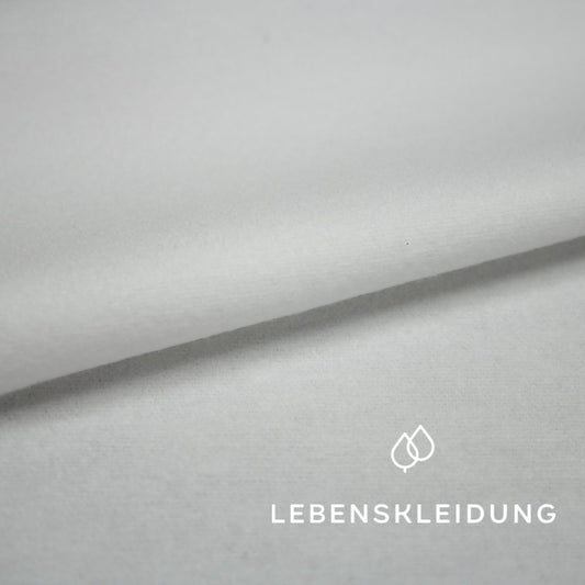 Organic flannel - white without optical brighteners, sample