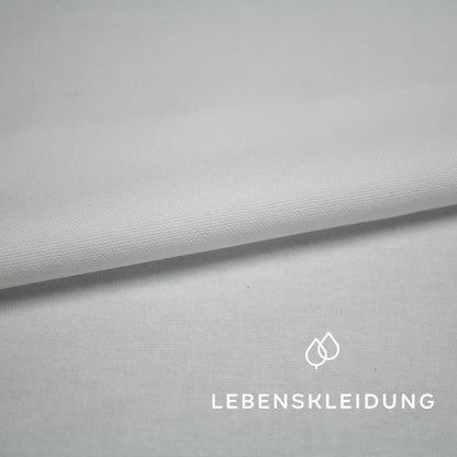 Bio Flanell - Weiß ohne optische Aufheller Muster – Detailansicht