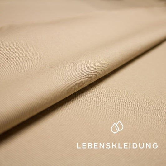 Bio Köper - Beige (schwer) – Detailansicht