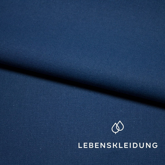 Bio Köper - Blau – Detailansicht