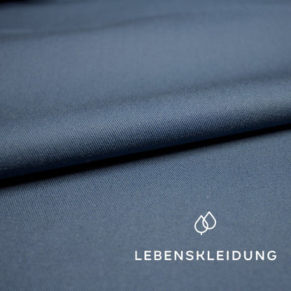 Organic twill, water-repellent - dark blue sample