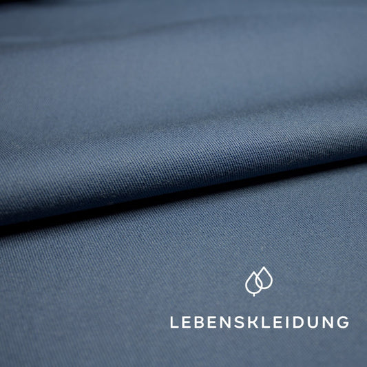 Organic twill, water-repellent - dark blue sample