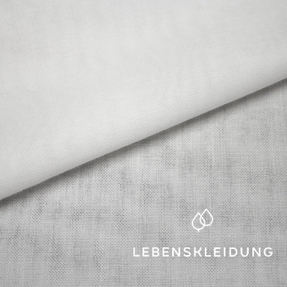 Coton biologique/voile - Blanc sans azurants optiques - EXTRA LARGE – Vue détaillée