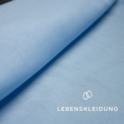 Calicot/voile bio - bleu clair - échantillon extra large – Vue détaillée
