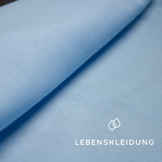 Organic calico/voile - light blue - EXTRA WIDE sample – Detail view