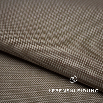 Bio Kreuzköper - Natur-Braun Muster – Detailansicht