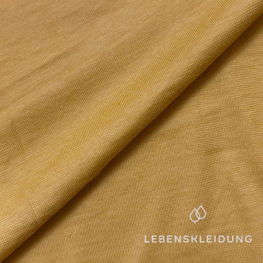 Organic single jersey fabric - Mustard sample