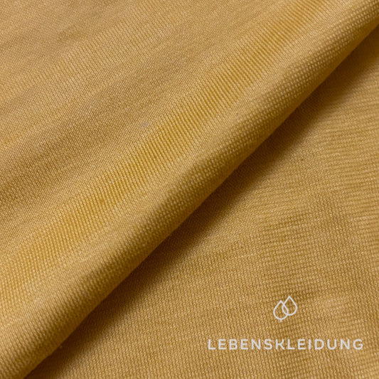 Organic Single Jersey Fabric - Mustard