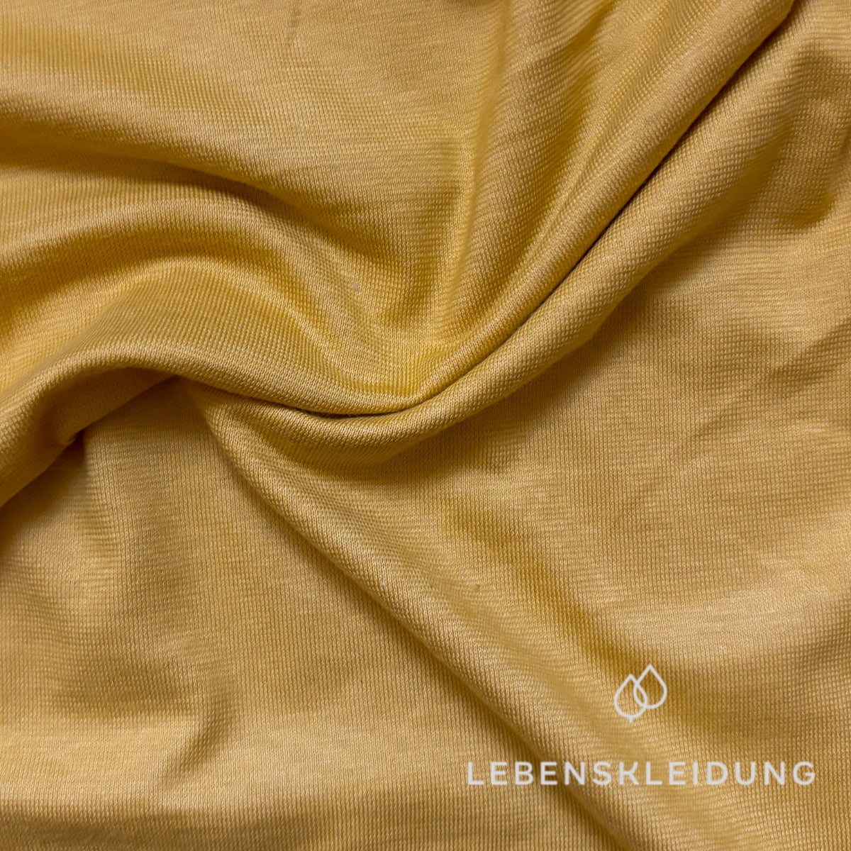 Tissu jersey simple en coton biologique - échantillon moutarde – Vue détaillée