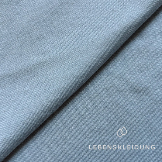 Organic single jersey fabric - light blue sample